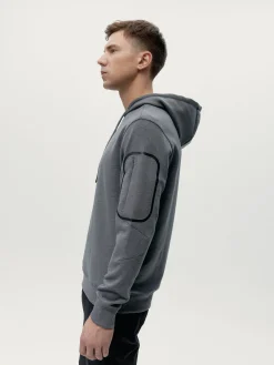 Born Living Yoga Hoodie Marion Grey Melange>Hombre Sudaderas