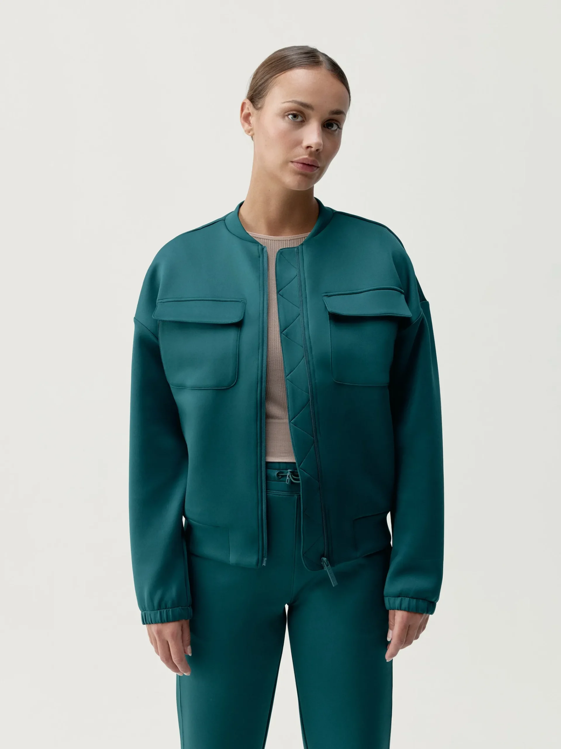 Born Living Yoga Jacket Graft Deep Green>Mujer Chaquetas · Abrigos
