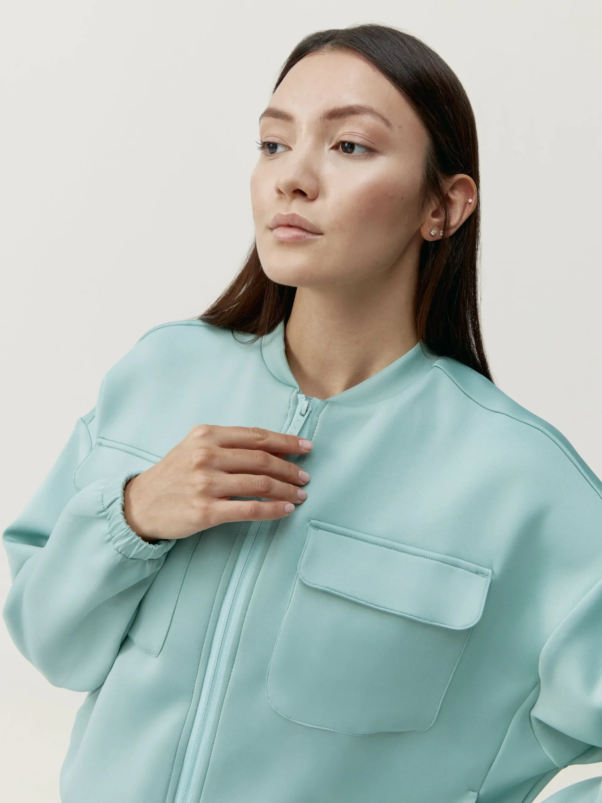 Born Living Yoga Jacket Graft Jade Grey>Mujer Chaquetas · Abrigos