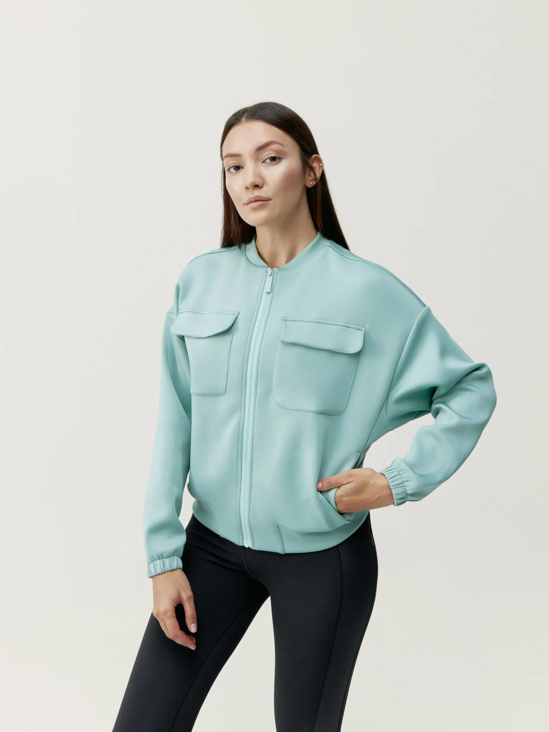 Born Living Yoga Jacket Graft Jade Grey>Mujer Chaquetas · Abrigos