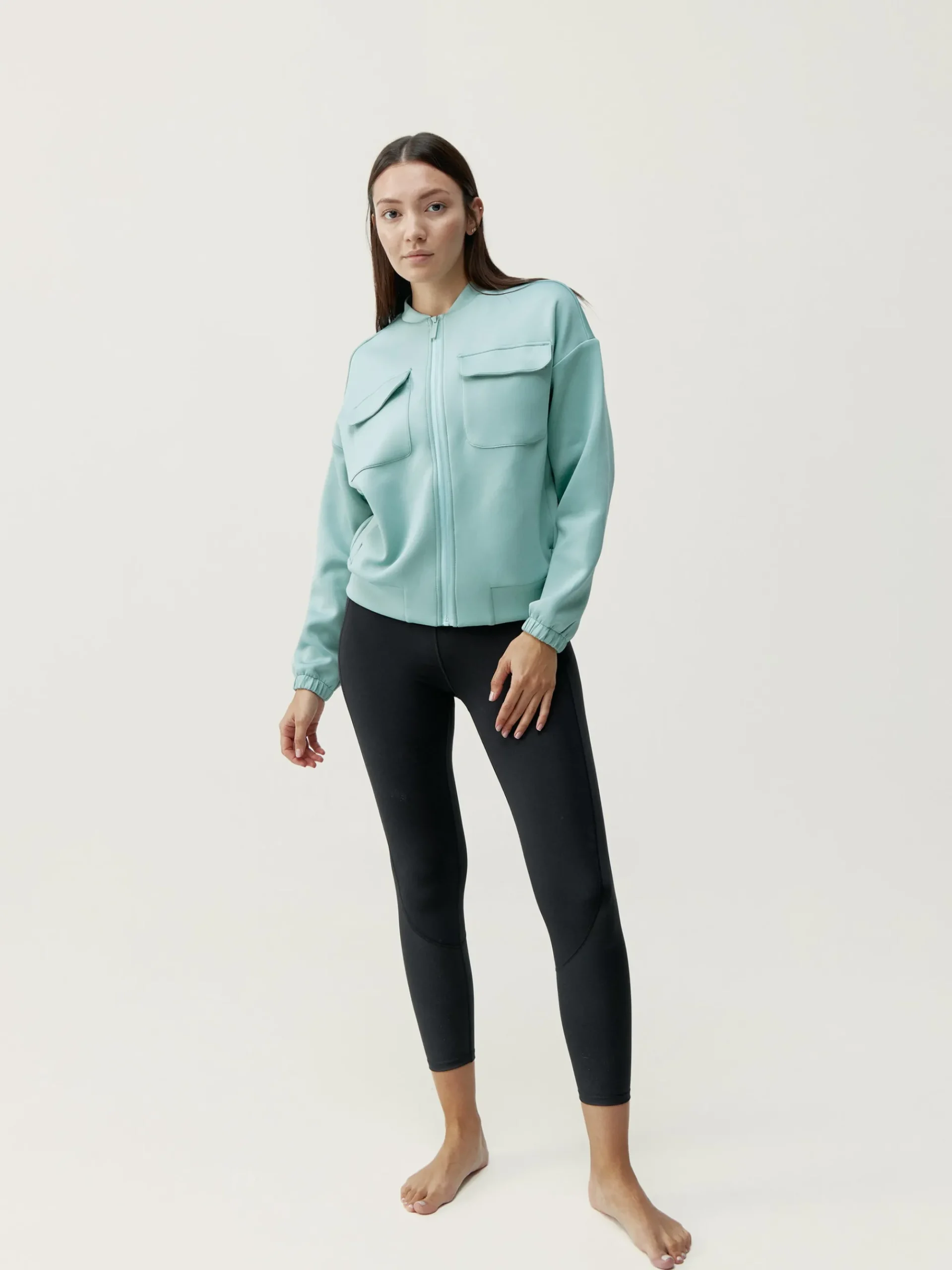 Born Living Yoga Jacket Graft Jade Grey>Mujer Chaquetas · Abrigos