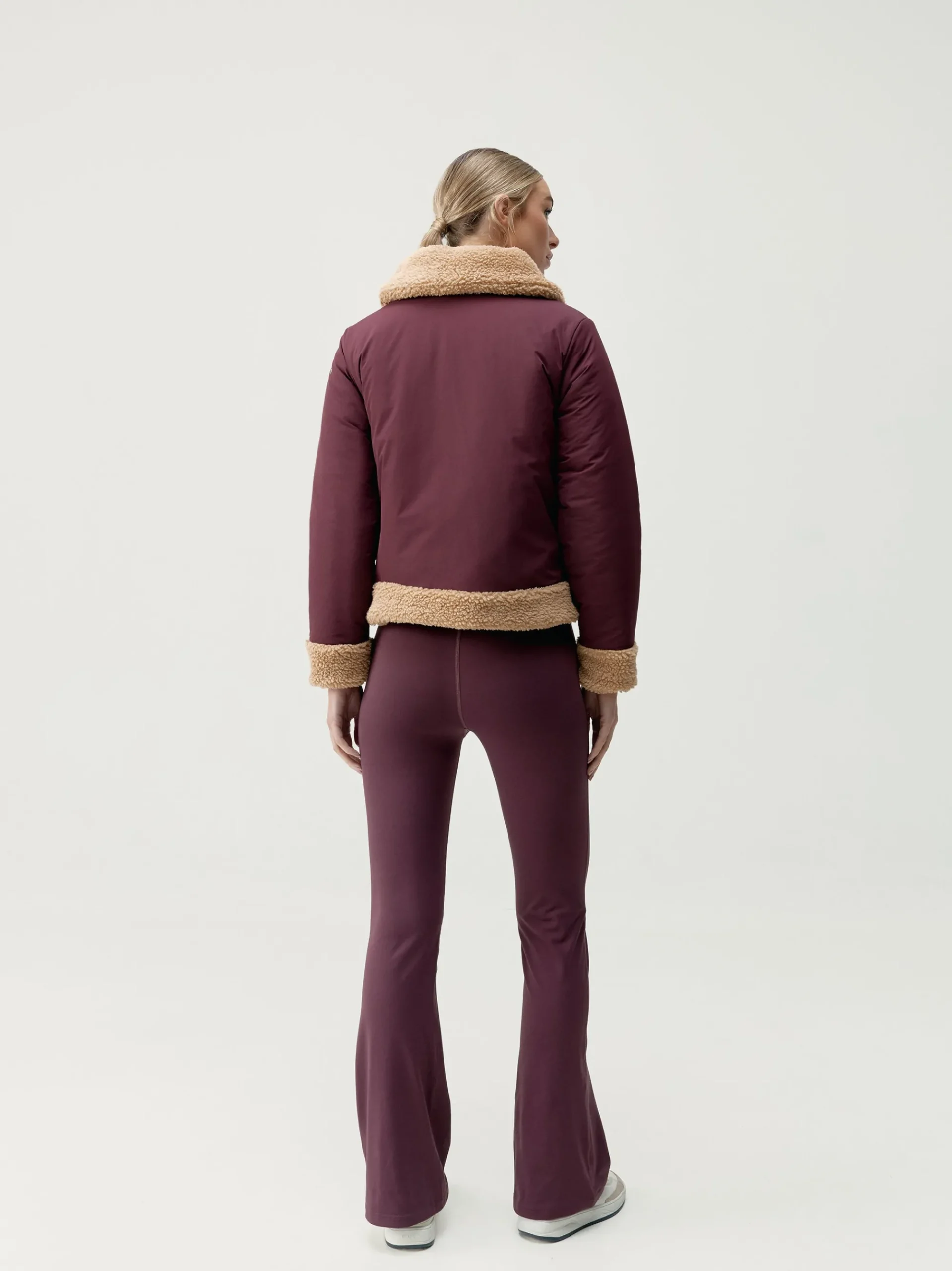 Born Living Yoga Jacket Umiko Dark Cherry/Camel>Mujer Chaquetas · Abrigos