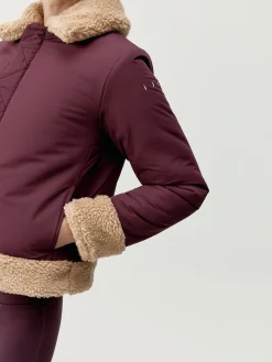 Born Living Yoga Jacket Umiko Dark Cherry/Camel><noscript><img width=