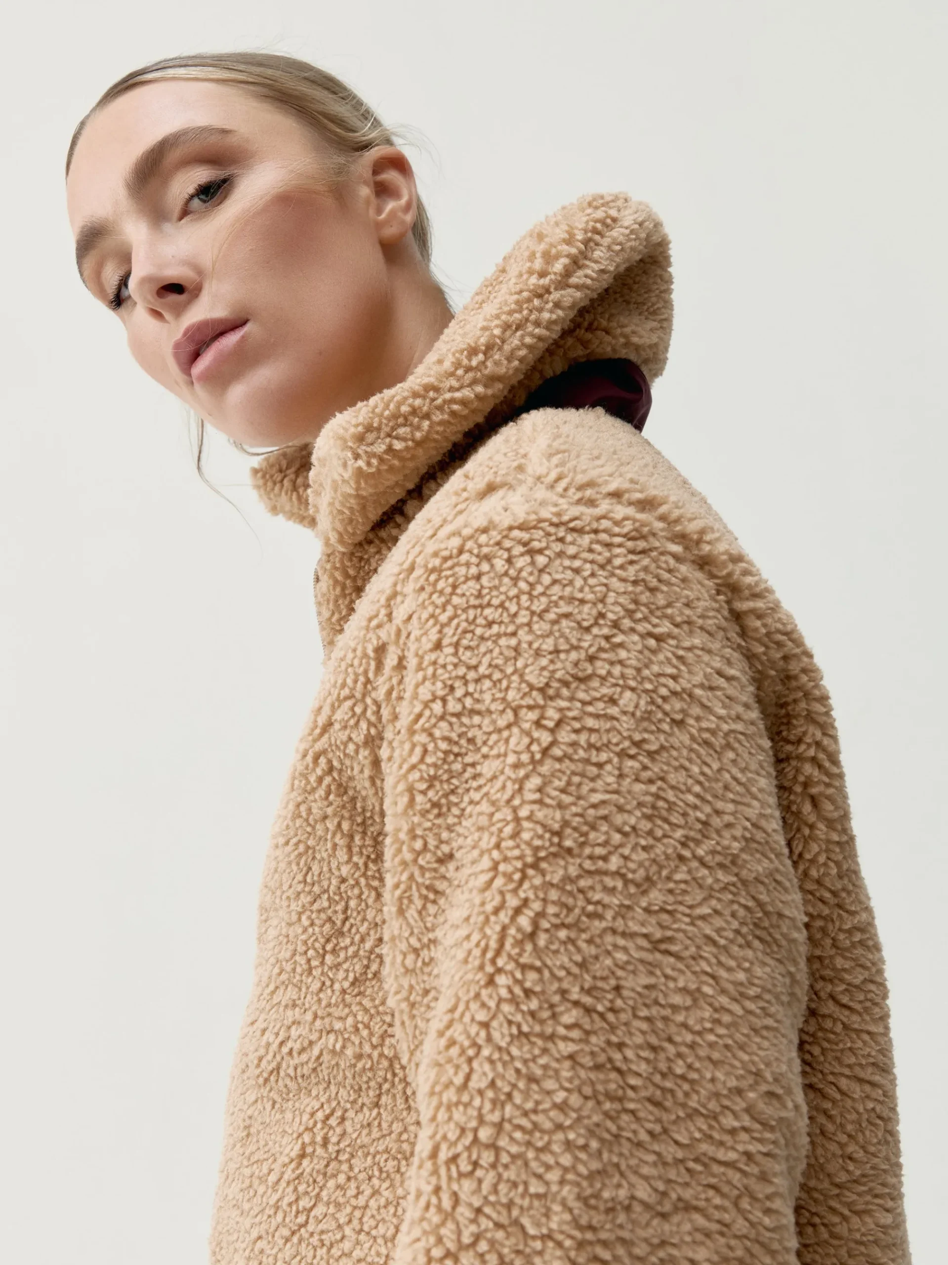 Born Living Yoga Jacket Umiko Dark Cherry/Camel>Mujer Chaquetas · Abrigos