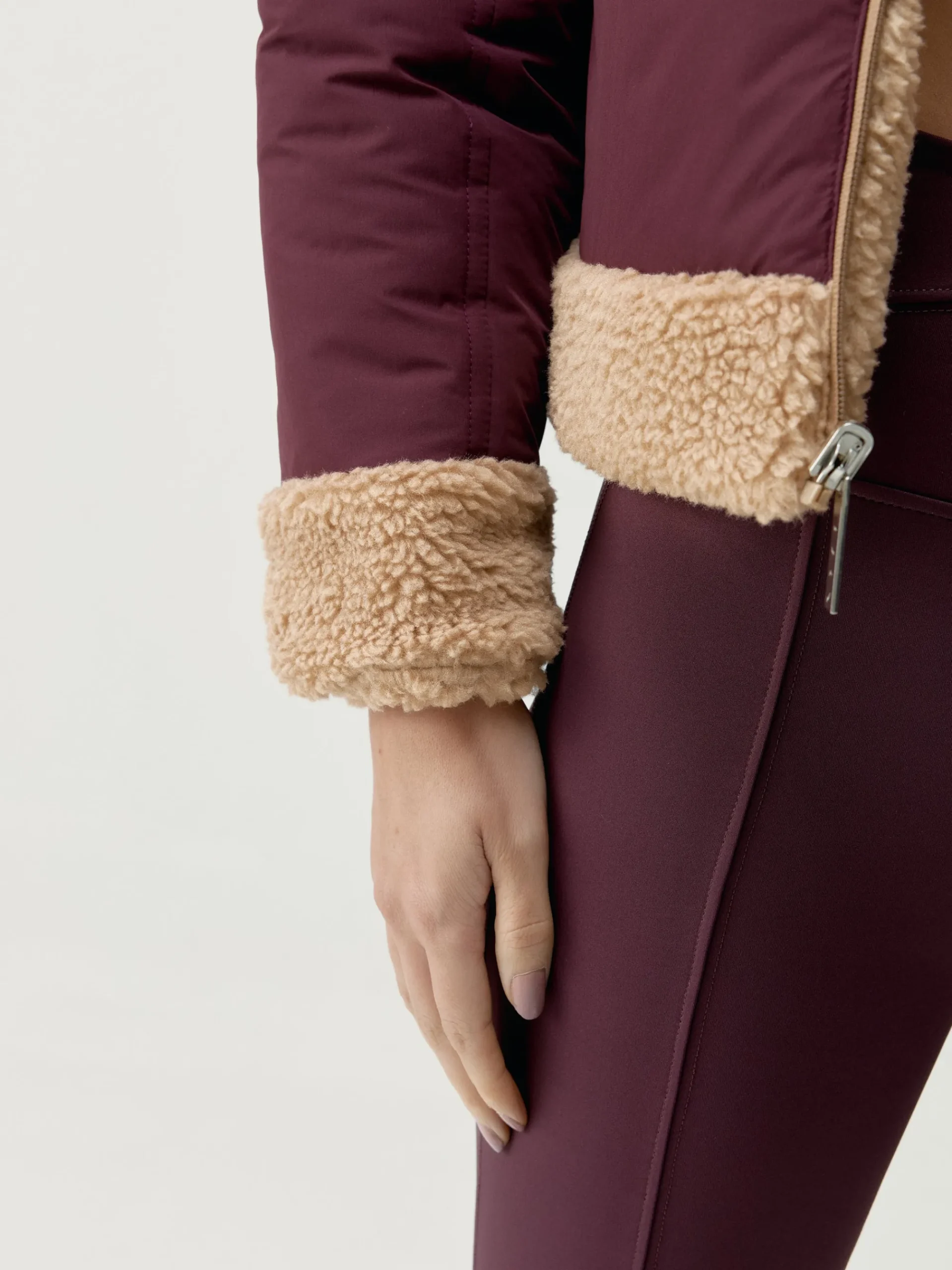 Born Living Yoga Jacket Umiko Dark Cherry/Camel>Mujer Chaquetas · Abrigos