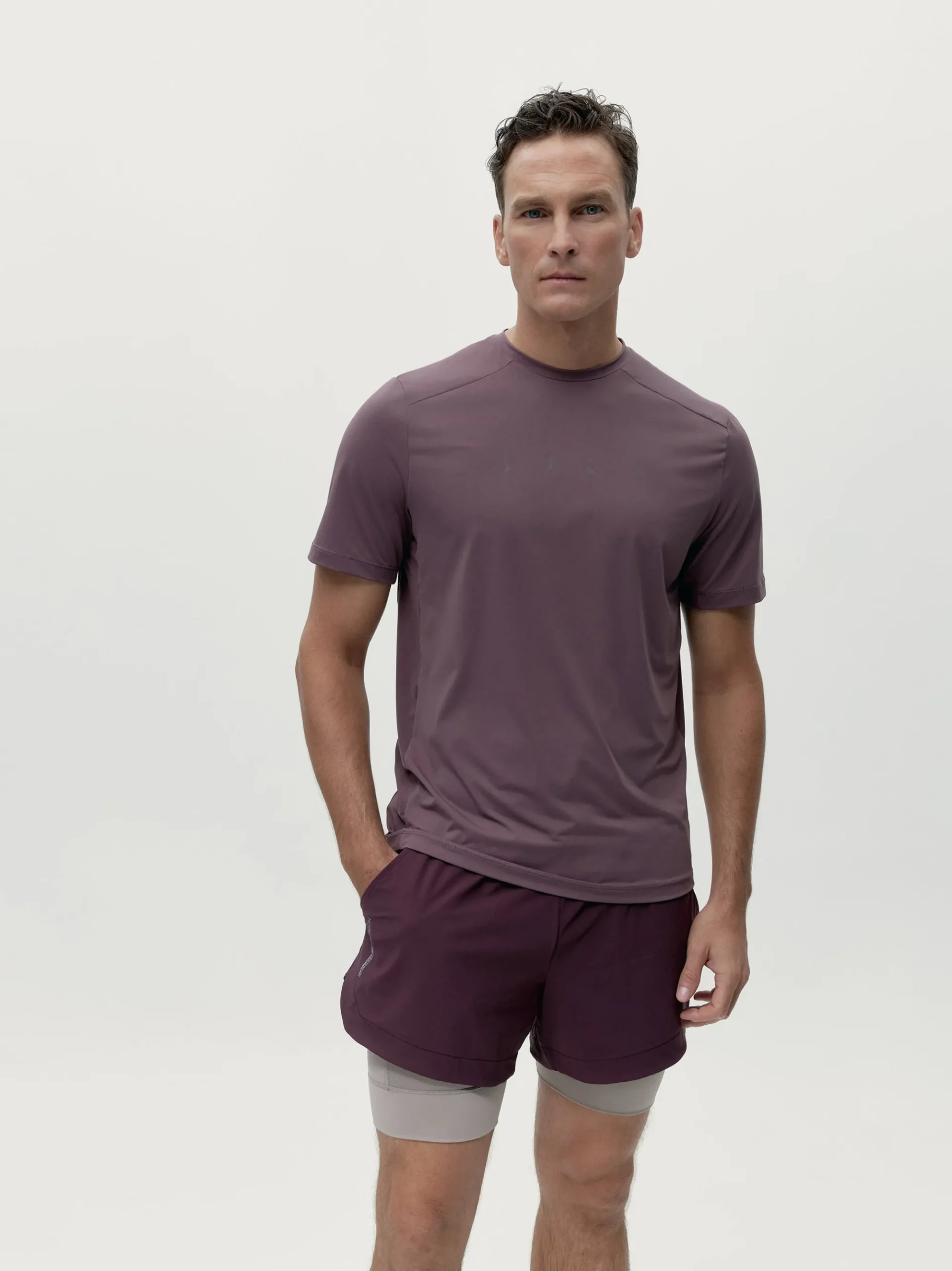 Born Living Yoga Short Mashu Dark Cherry/Grain>Hombre Pantalones Cortos