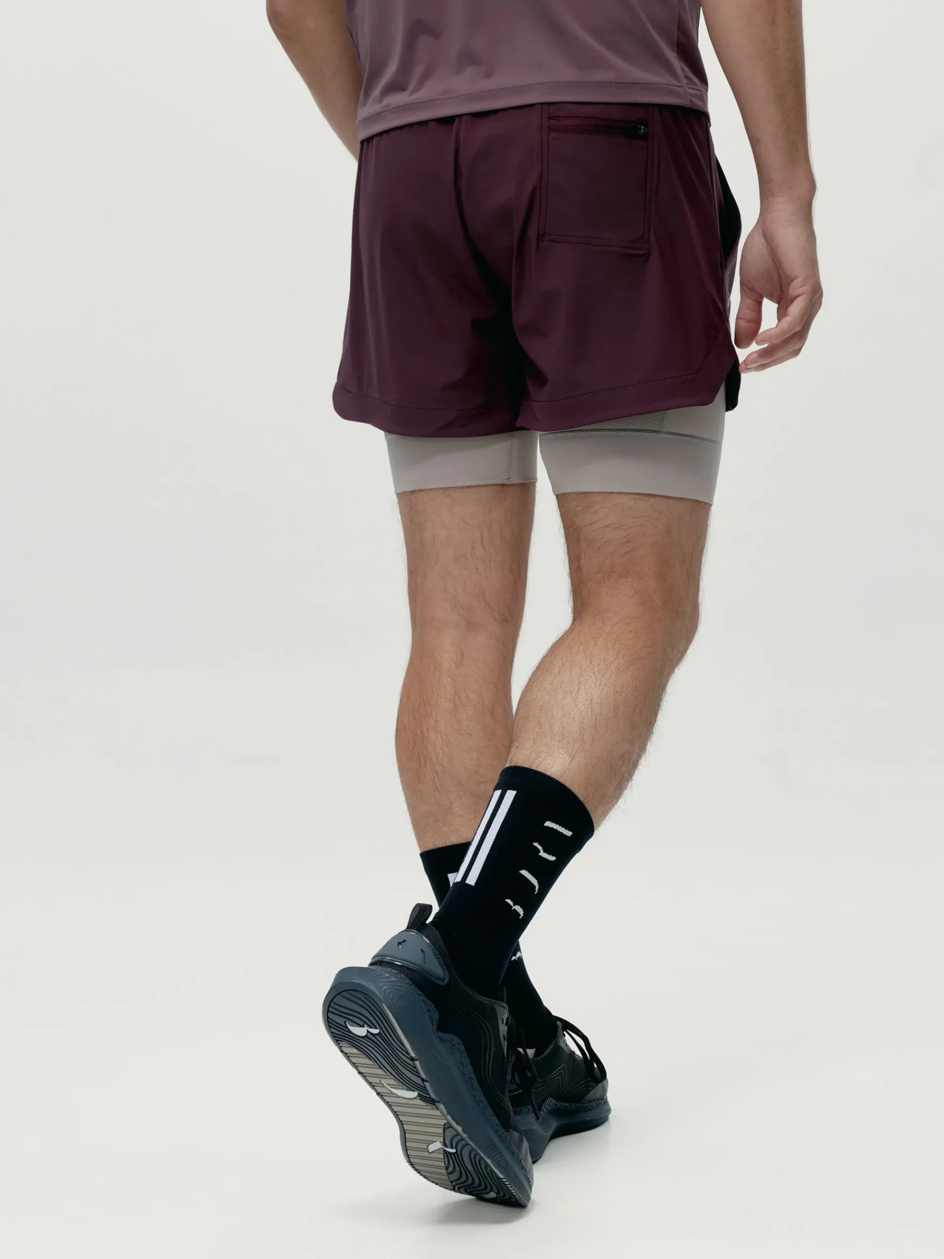 Born Living Yoga Short Mashu Dark Cherry/Grain>Hombre Pantalones Cortos