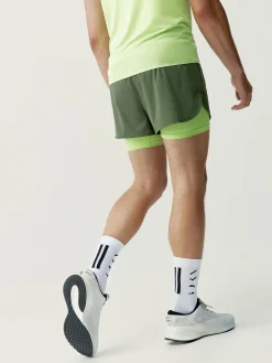 Born Living Yoga Short Ontario Swamp Green/Lime Bright>Hombre Pantalones Cortos