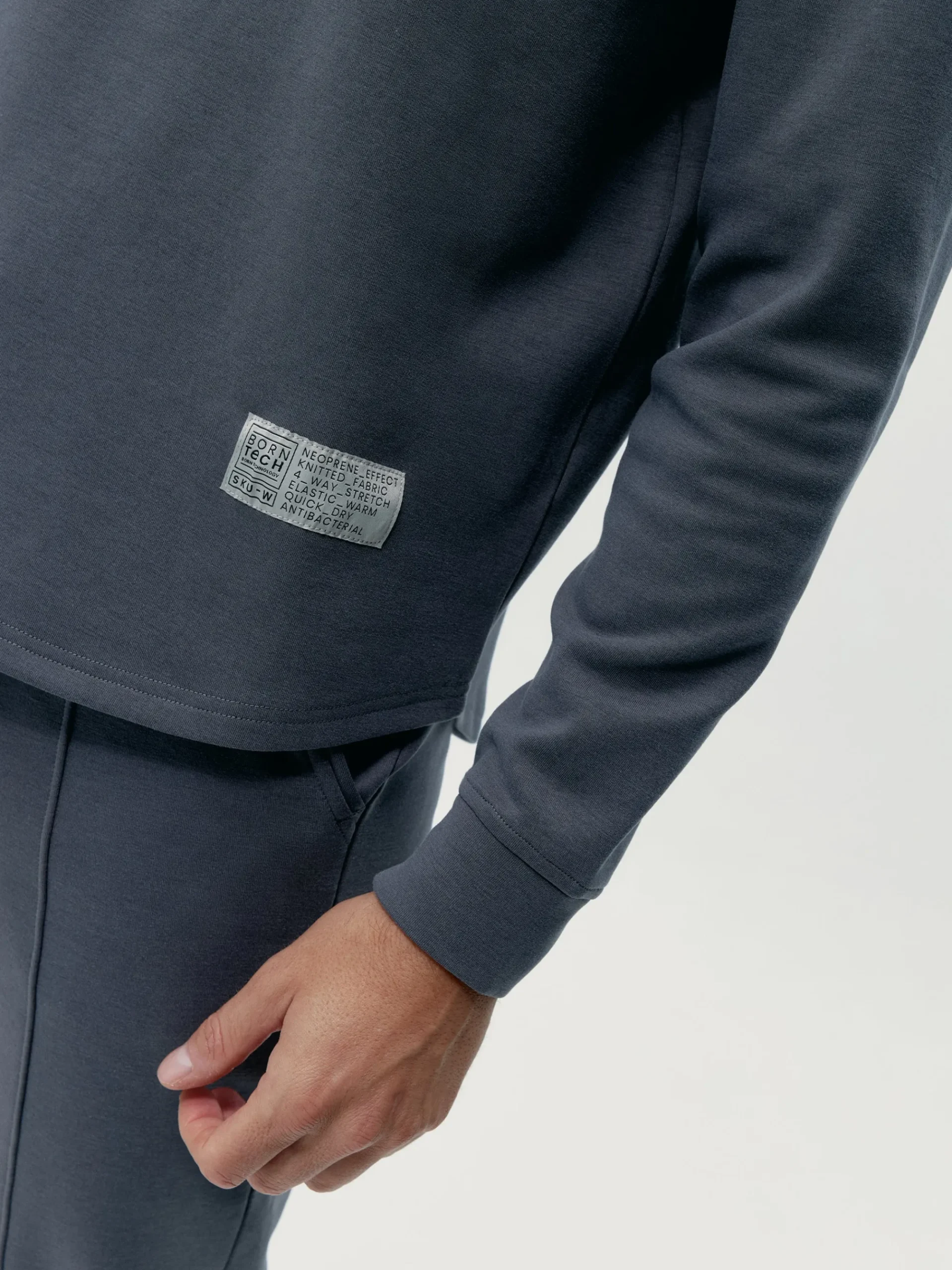 Born Living Yoga Sweatshirt Erie Grey Melange>Hombre Sudaderas