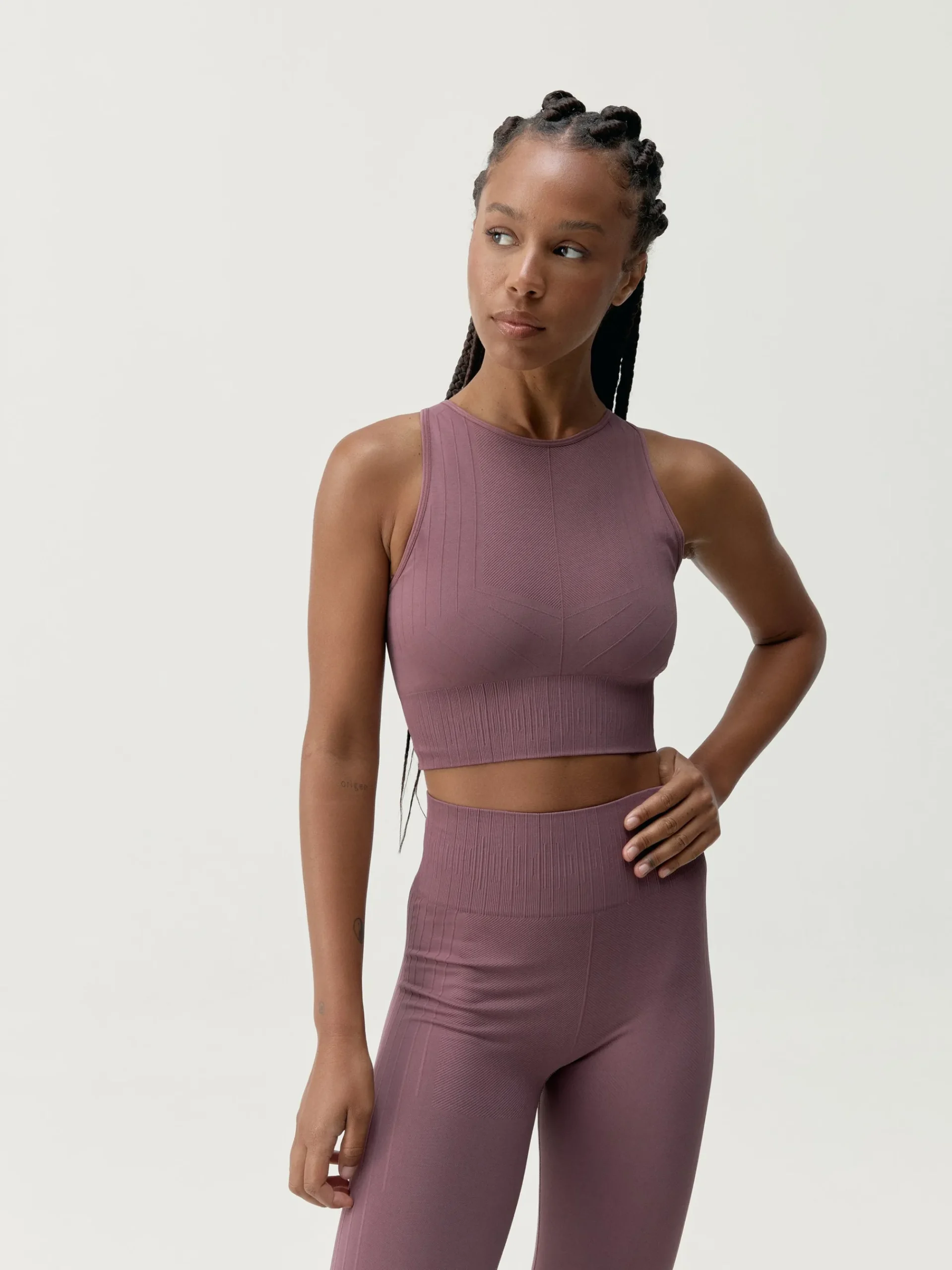 Born Living Yoga Top Crop Nawal Deep Rose>Mujer Sujetadores Deportivos