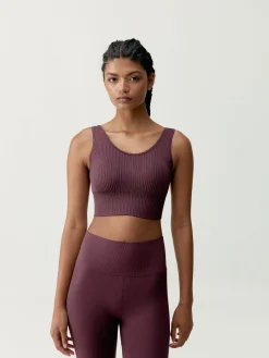 Born Living Yoga Top Flow Dark Cherry>Mujer Sujetadores Deportivos