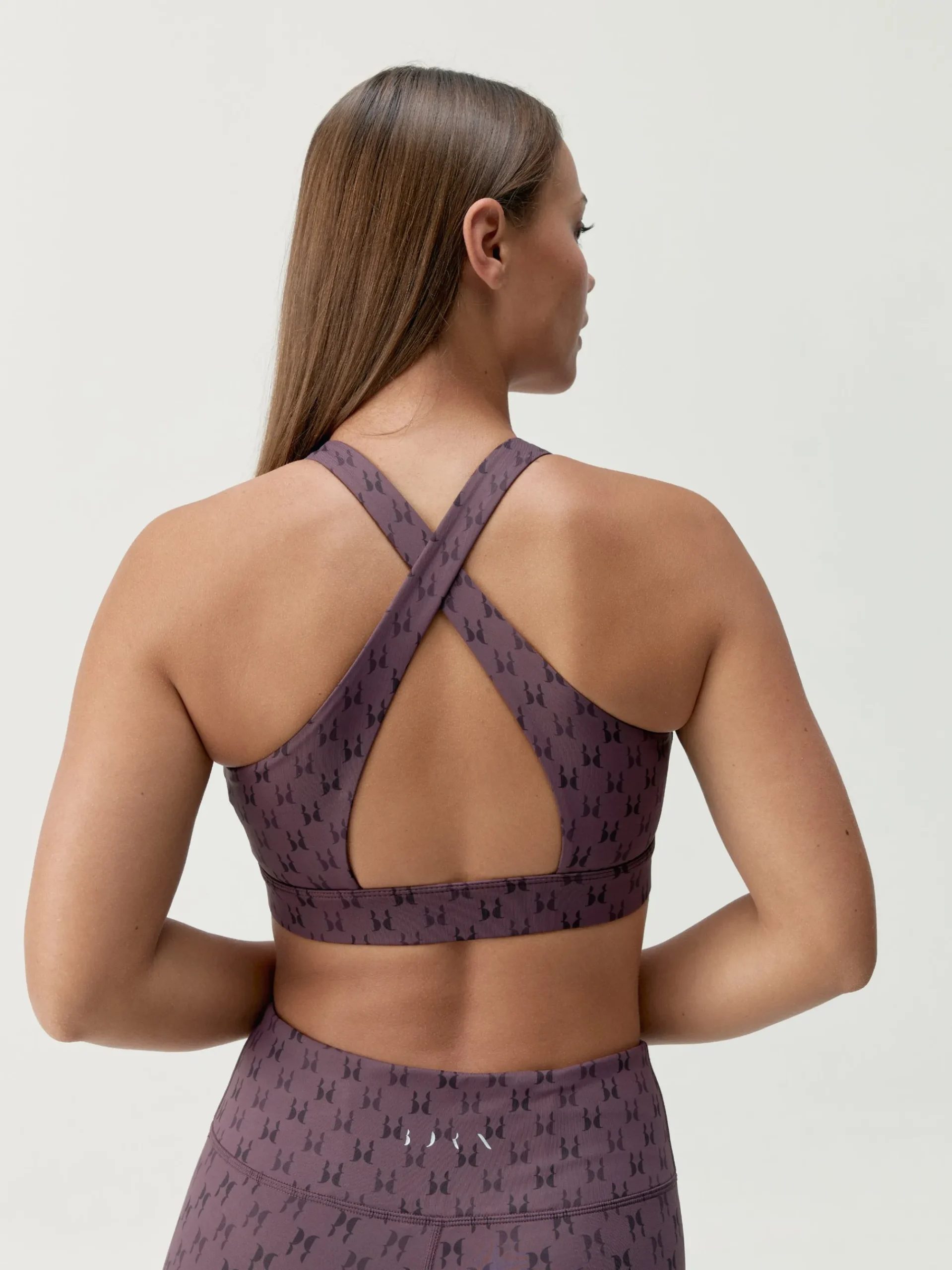 Born Living Yoga Top Monogram Dark Cherry>Mujer Sujetadores Deportivos