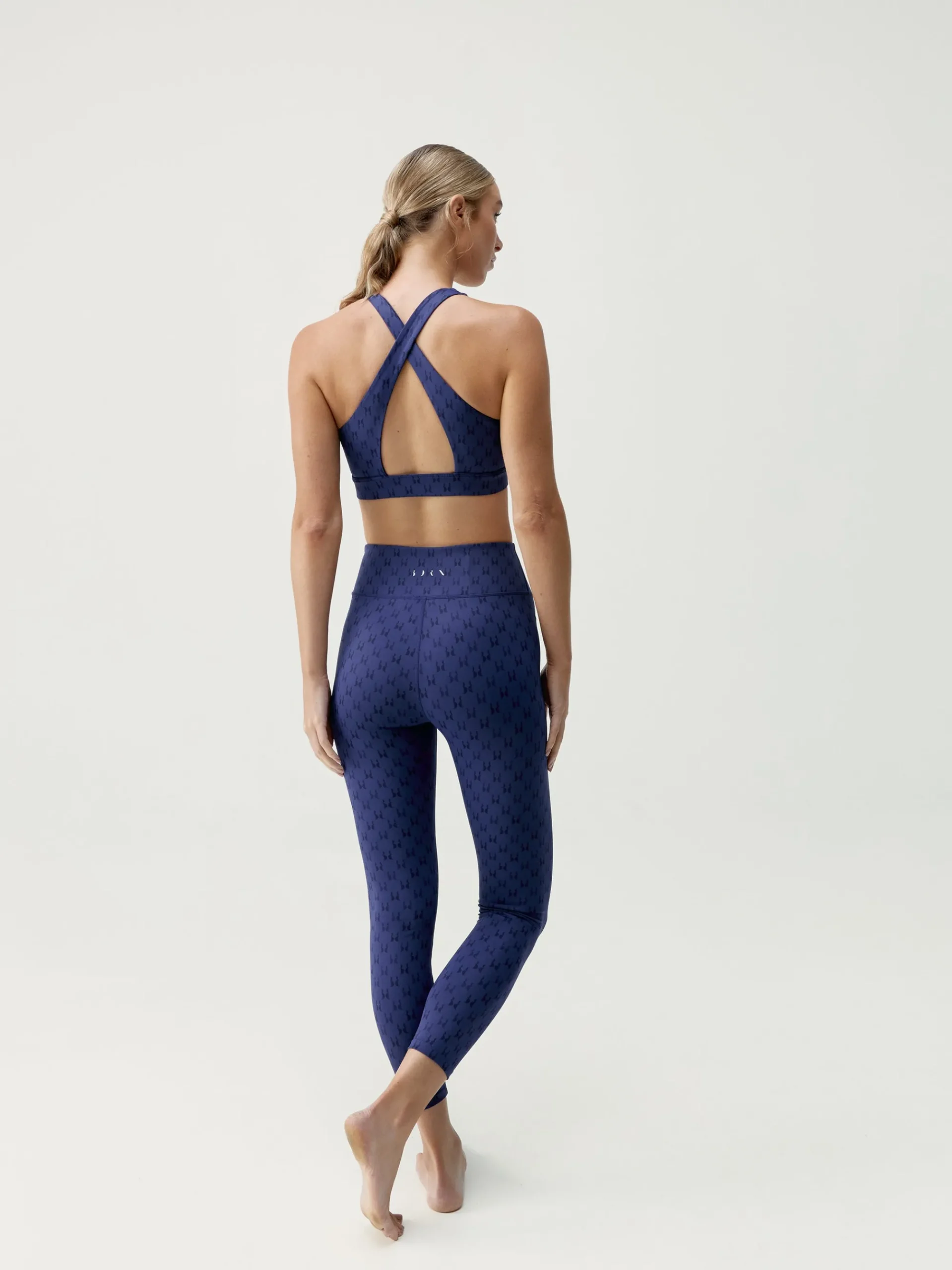 Born Living Yoga Top Monogram Next Blue>Mujer Sujetadores Deportivos