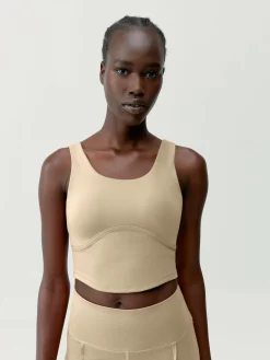 Born Living Yoga Top Sayani Beige>Mujer Sujetadores Deportivos