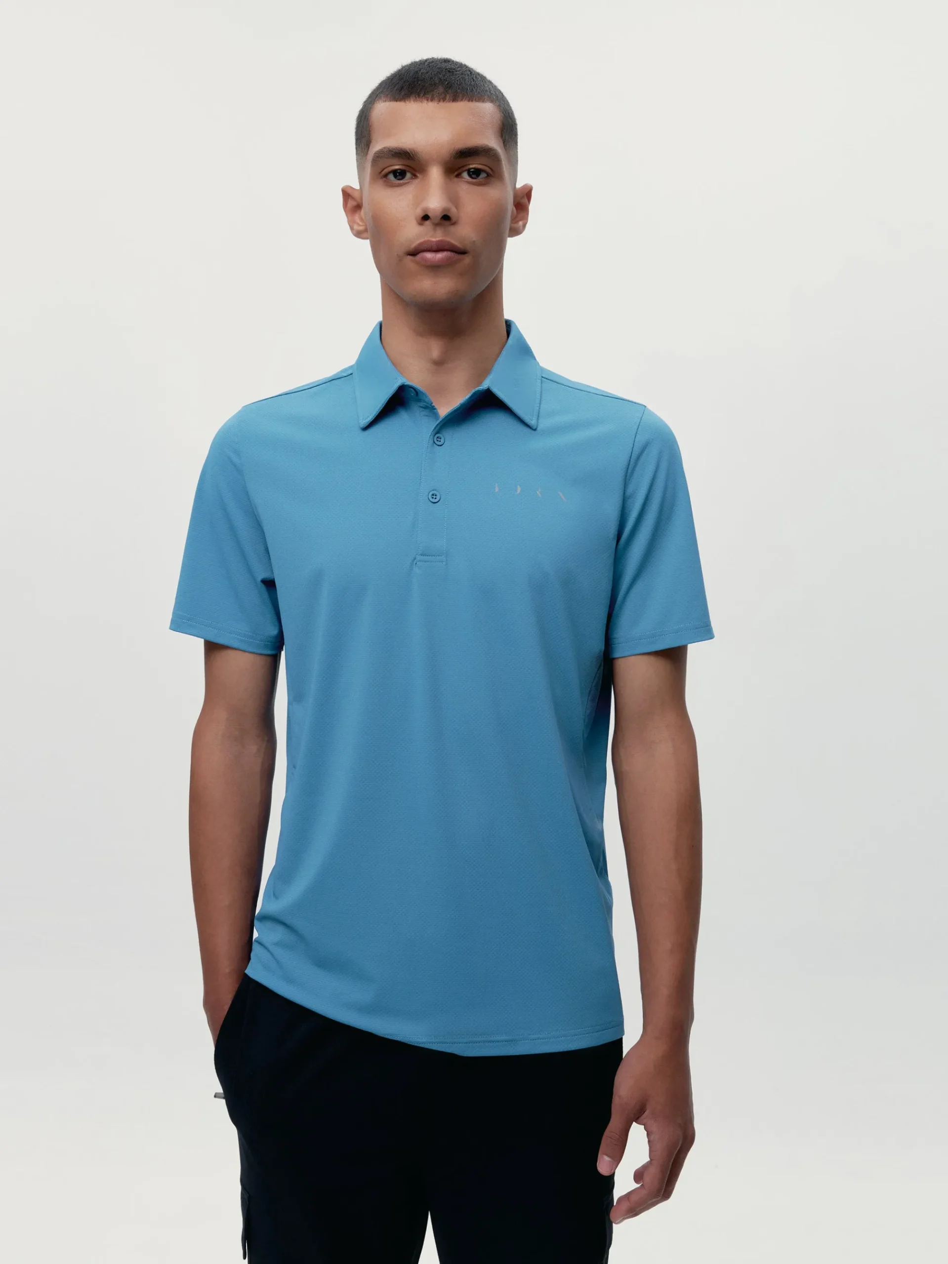Born Living Yoga T-shirt Polo Sidney Celadon Blue>Hombre Camisetas · Polos