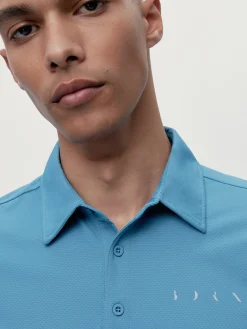 Born Living Yoga T-shirt Polo Sidney Celadon Blue><noscript><img width=