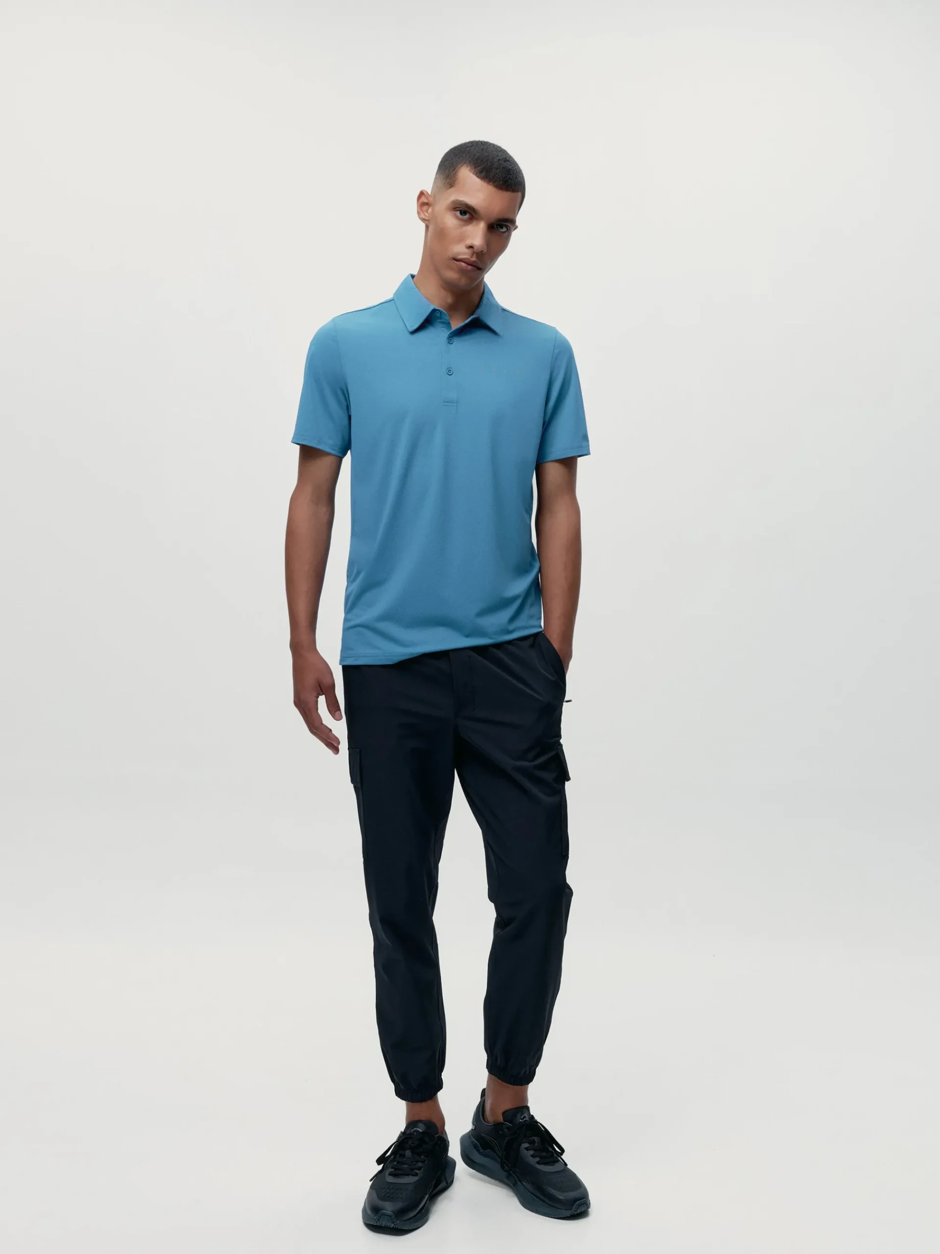 Born Living Yoga T-shirt Polo Sidney Celadon Blue>Hombre Camisetas · Polos