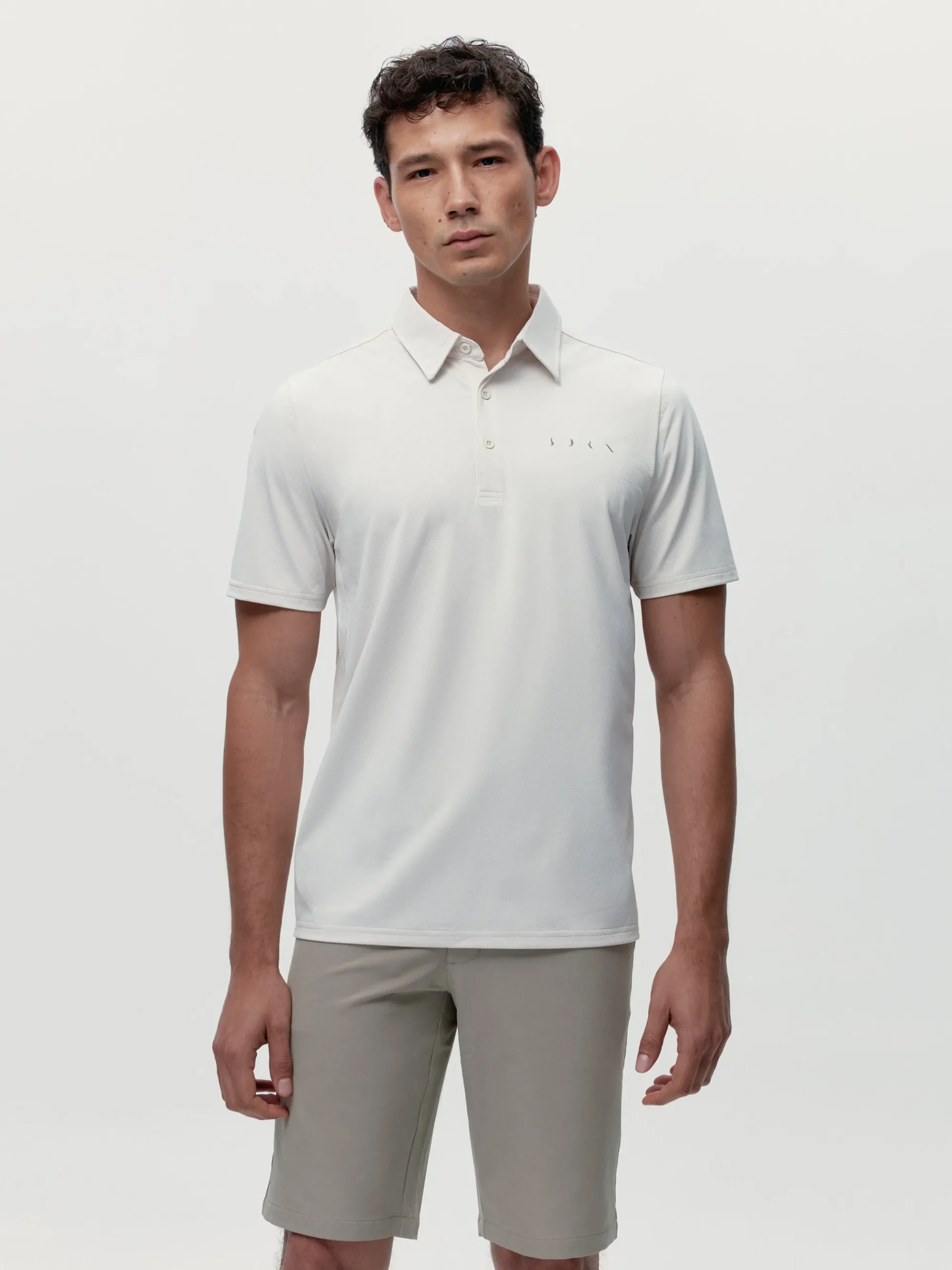 Born Living Yoga T-shirt Polo Sidney White Chalk>Hombre Camisetas · Polos