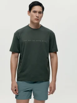 Born Living Yoga T-Shirt Venetta Deep Kaki>Hombre Camisetas · Polos