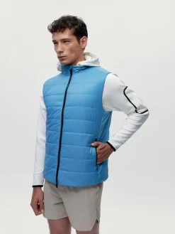 Born Living Yoga Vest Maine Celandon Blue/Fungi>Hombre Abrigos · Chaquetas|Chalecos